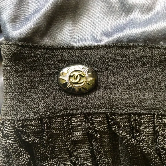 Chanel navy blue/Gray and Black Dress 34 - Picture 4 of 12